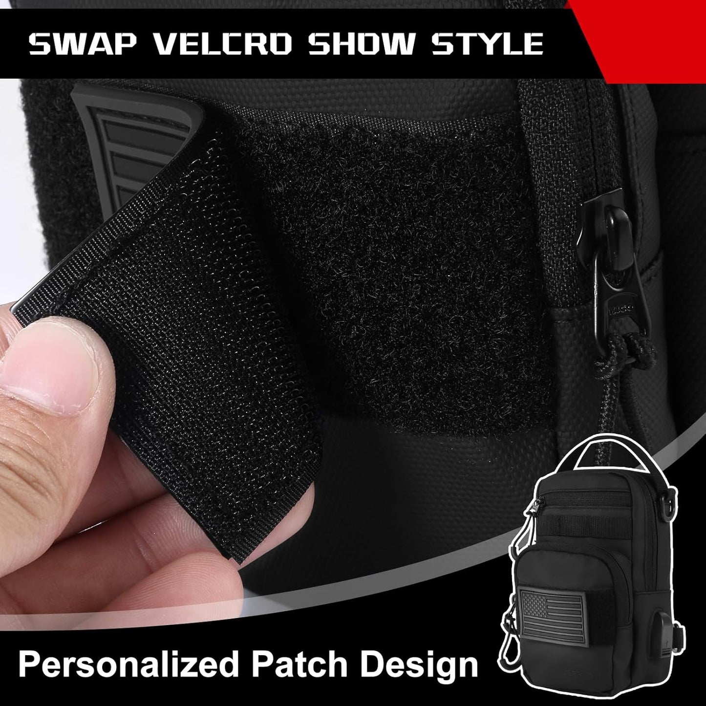 Magnetic Gym Bag, Small Gym Bag for Men & Women, Crossbody Sling Bags with Stron