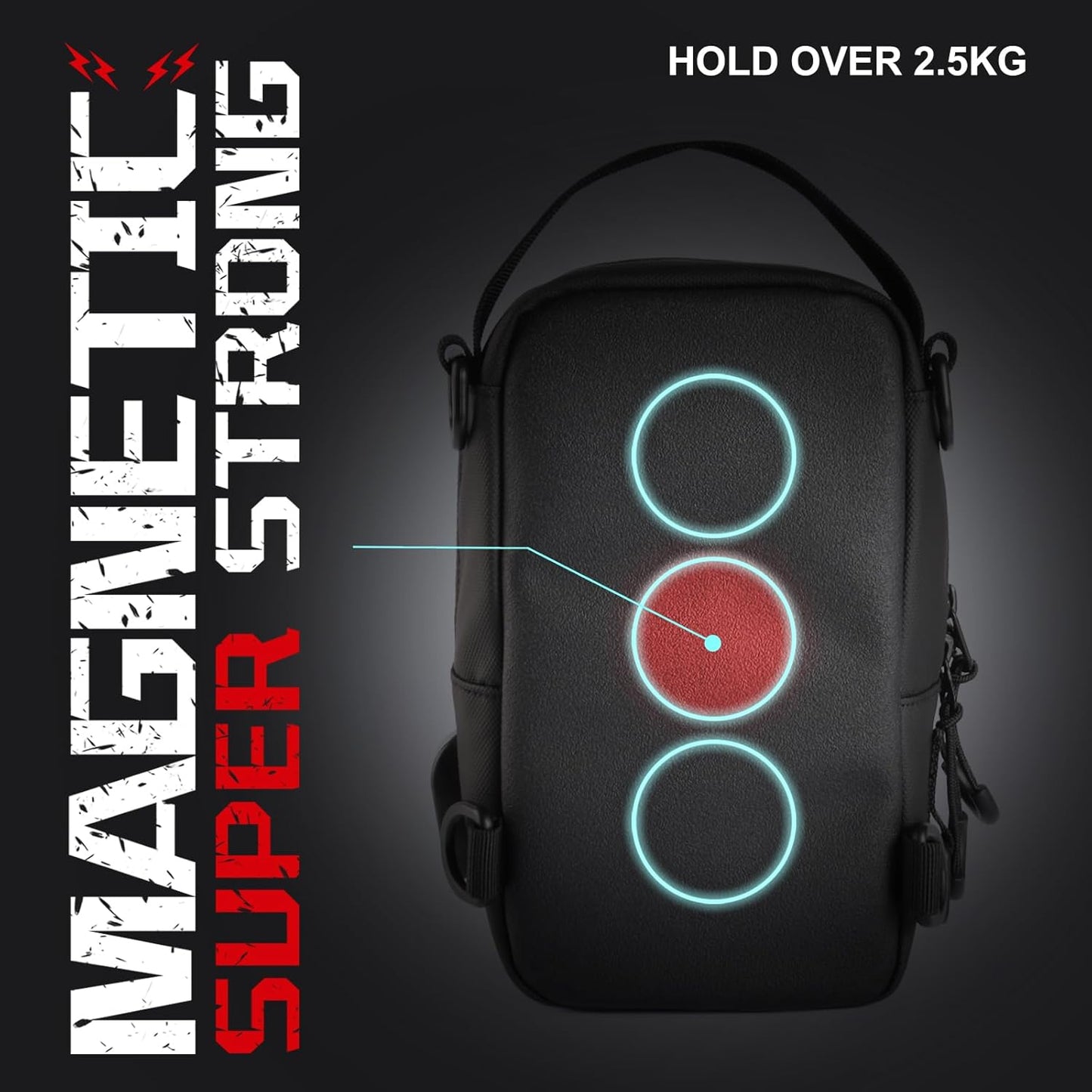 Magnetic Gym Bag, Small Gym Bag for Men & Women, Crossbody Sling Bags with Stron
