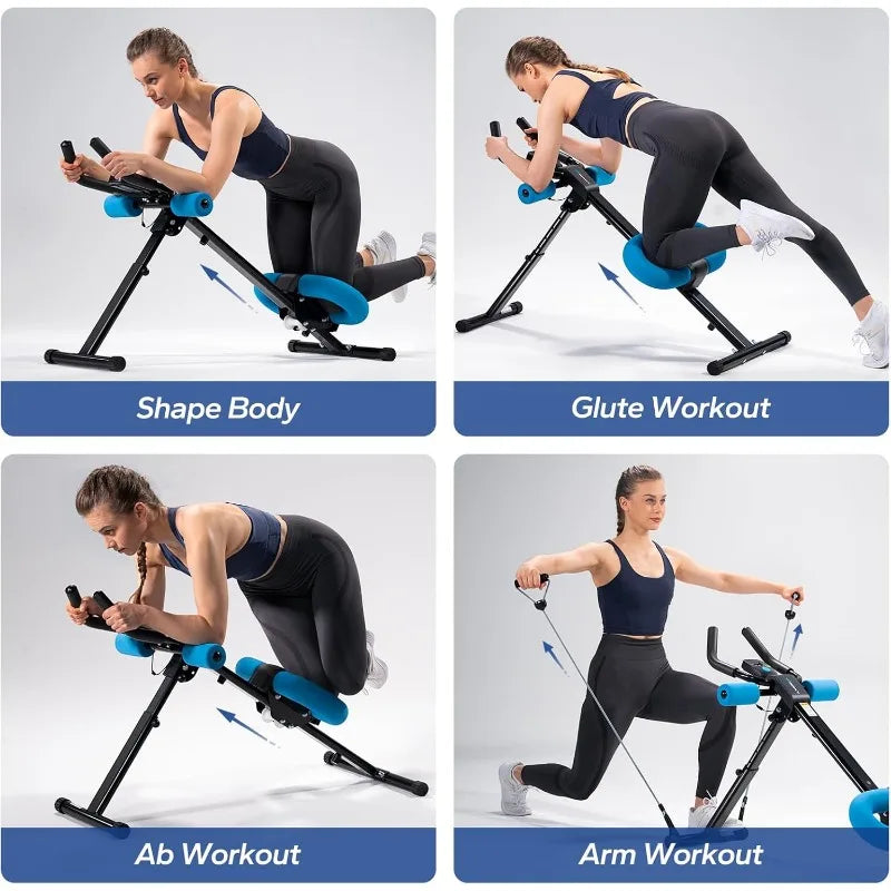 MERACH Ab Machine, Ab Workout Equipment, Adjustable Ab Trainer Machine for Abs Workout at Home Gym, Foldable