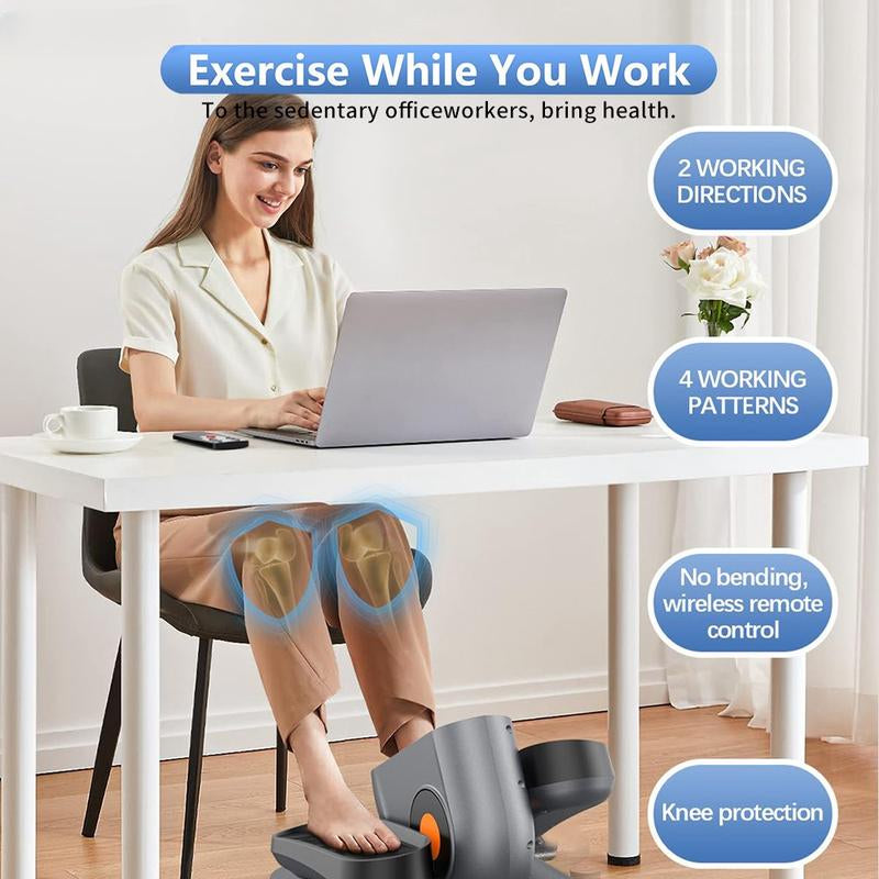 【US 2025 Deals for You Days】Under Table Elliptical, Electric Elliptical Leg Machine, 10 Adjustable, Stationary Exercise Bike Desk Treadmill