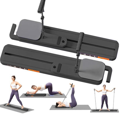 Seanleecore Pilates Reformer Board with Resistance Bands – Portable Pilates Machine, Full Body Workout for Home, Core Strengthener, Glute & Leg Toning, Dual Use, Yoga Mat Stretching Gear Training