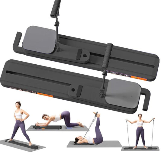 Seanleecore Pilates Reformer Board with Resistance Bands – Portable Pilates Machine, Full Body Workout for Home, Core Strengthener, Glute & Leg Toning, Dual Use, Yoga Mat Stretching Gear Training
