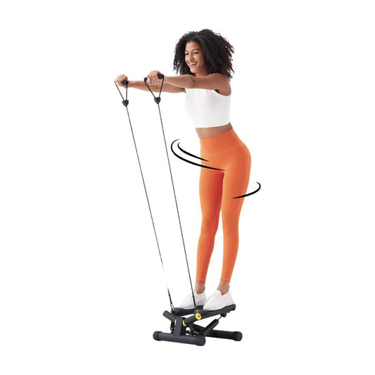 Ziwwvy Steppers for Exercises, Twisting Stepper for Butt Lifting with Resistance Bands and Full Body Cardio Equipment，Adjustable Height Fitness Stepper Machine，330Lbs Weight for Home and Office