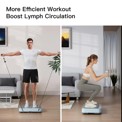 UMAY Fitness Vibration Board Exercise Machine with Ring Band, Full Body Home Workout, Improves Blood and Lymphatic Circulation