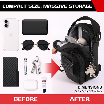 Magnetic Gym Bag, Small Gym Bag for Men & Women, Crossbody Sling Bags with Stron