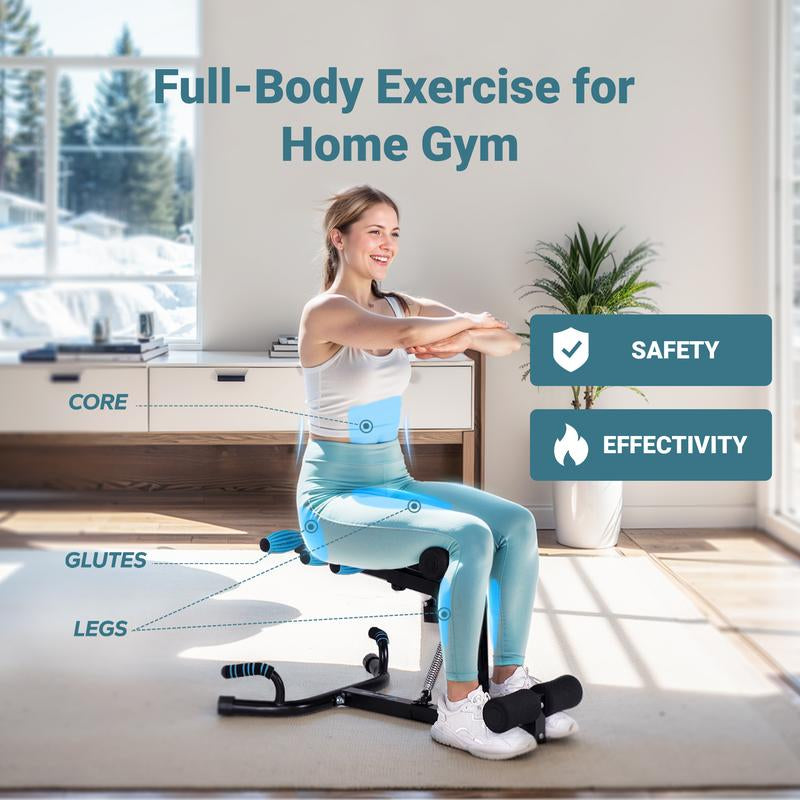 MERACH Deep Squat Machine, Adjustable Glutes Workout for Home Gym Workout Training, Sit up Machine for Abs and Muscle Building, Abdominal Bench, Push up Fitness Equipment,Dealsforyoudays