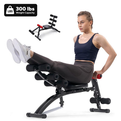 MERACH Multi-Functional Adjustable Ab Machine Workout Bench Sit up Machine Push up Exercise Chair for Home Gym